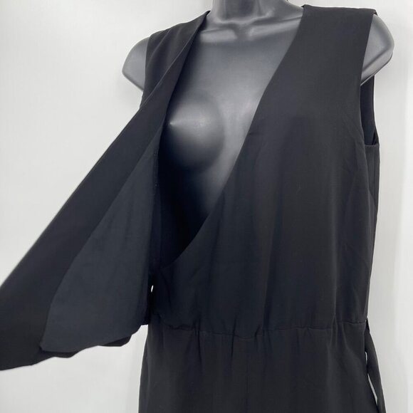 Theory Women's Alvmie Black Light Crepe Sleeveless‎ Jumpsuit Women's 2 - Picture 3 of 15